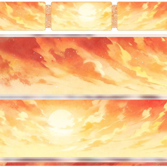 Storm  cloud sunset ancient style PET tape 6cm / 1m 3 Styles