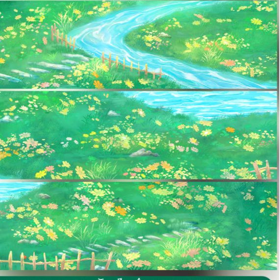 Summer spring grass landscape PET tape 7 Style