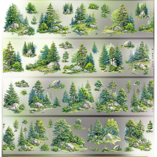 Summer spring grass landscape PET tape 7 Style image 2