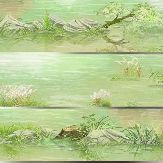 Summer spring grass landscape PET tape 7 Style