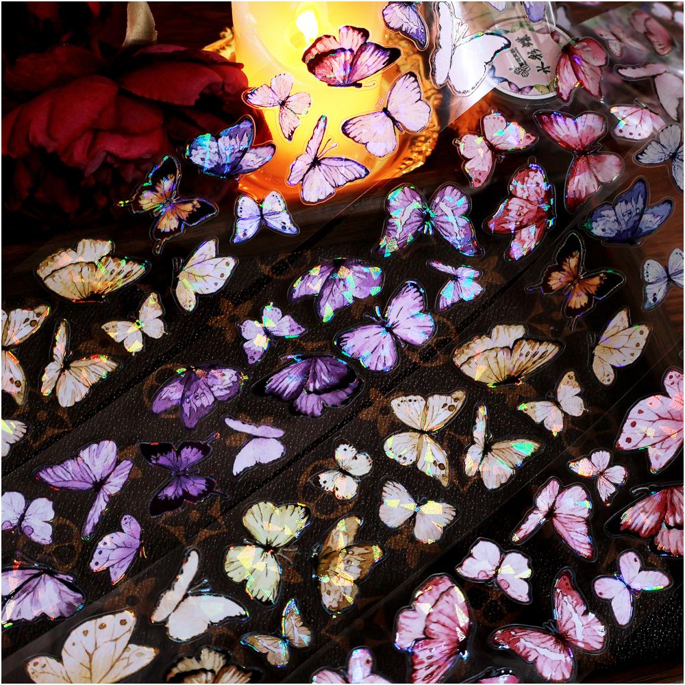 Watercolor Butterfly Die cut PET Tape 5cm 1m image 2
