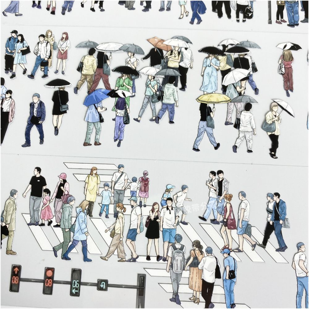 Sea of people series character PET Tape 6cm 1m image 2