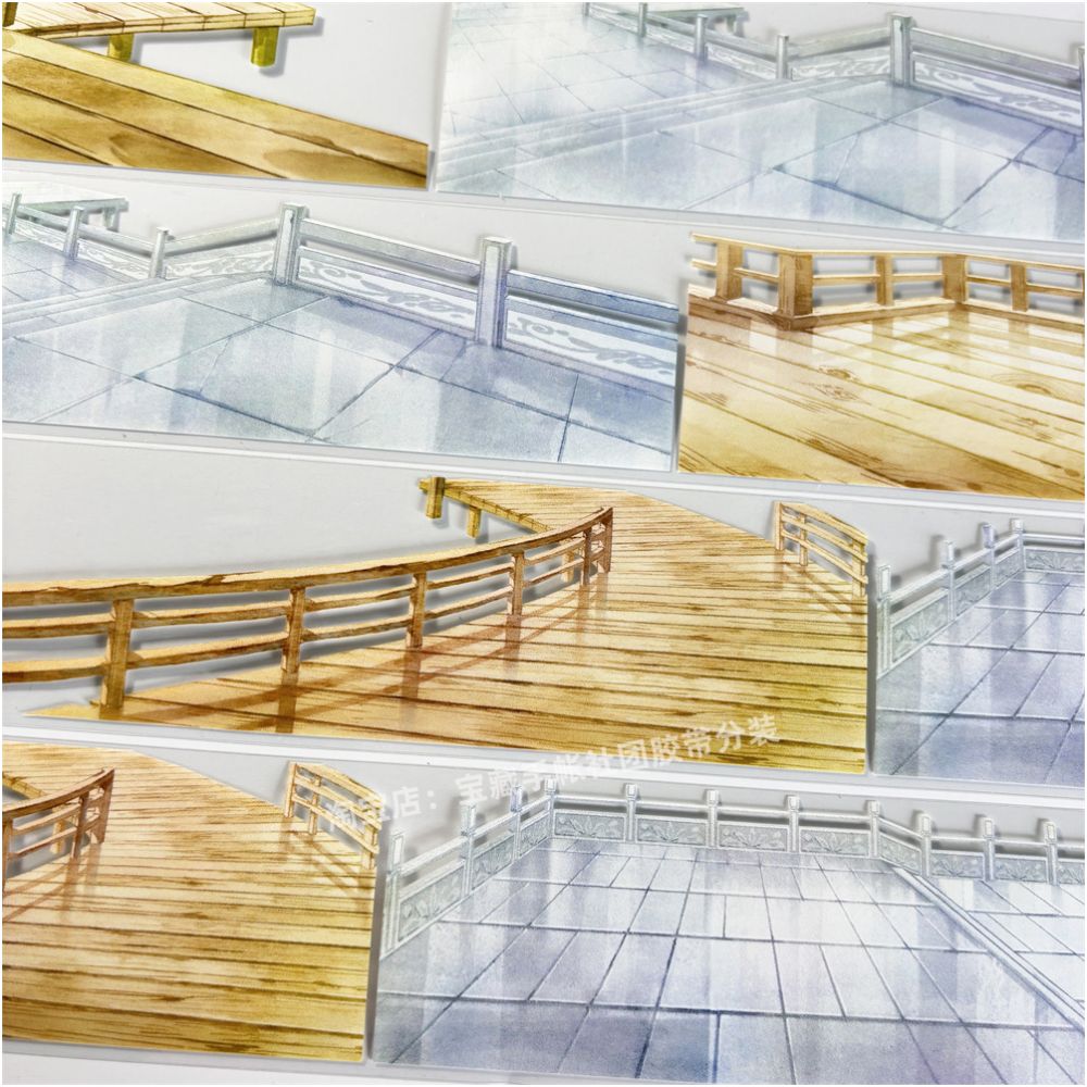 Fence Grassland Ancient Style PET Tape 6cm 125cm image 1