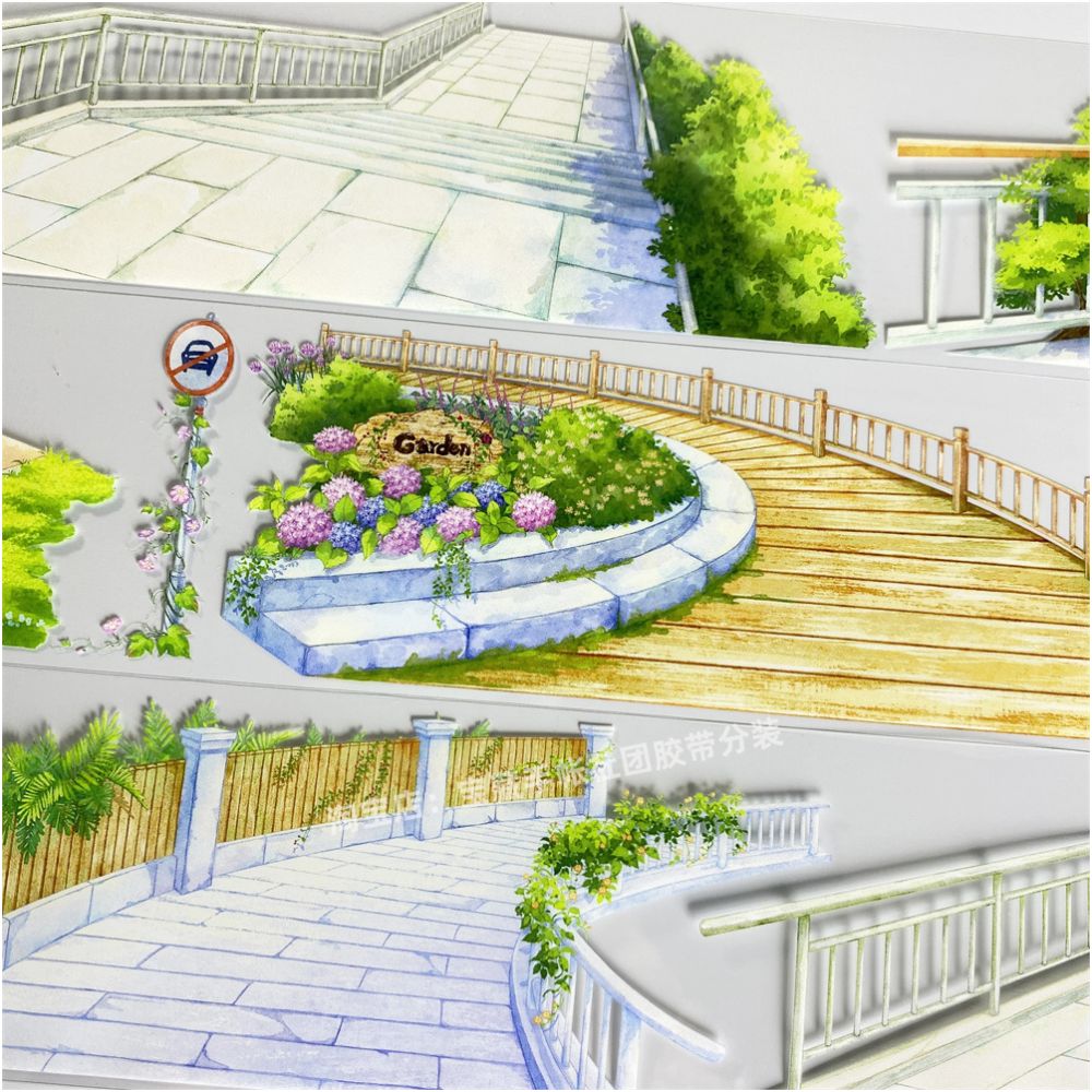The lake trail scenery PET tape 6cm 114cm image 3