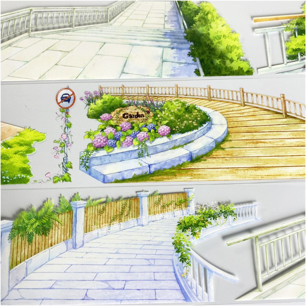 The lake trail scenery PET tape 6cm 114cm image 4