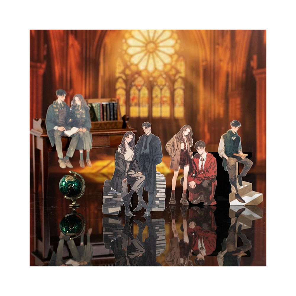 Magic Academy Fashion Series Character Paper Stickers 6 Types 15 Pcs image 1