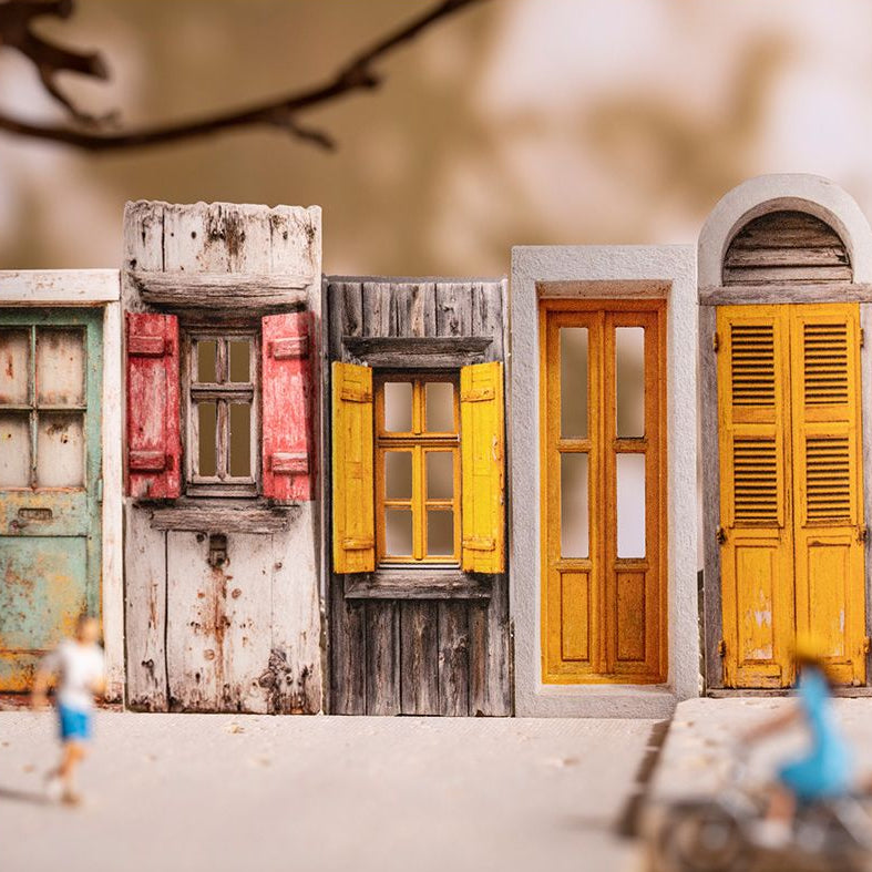 Old Courtyard Door and Window Series Paper Stickers 4 Types 20 Pcs image 0