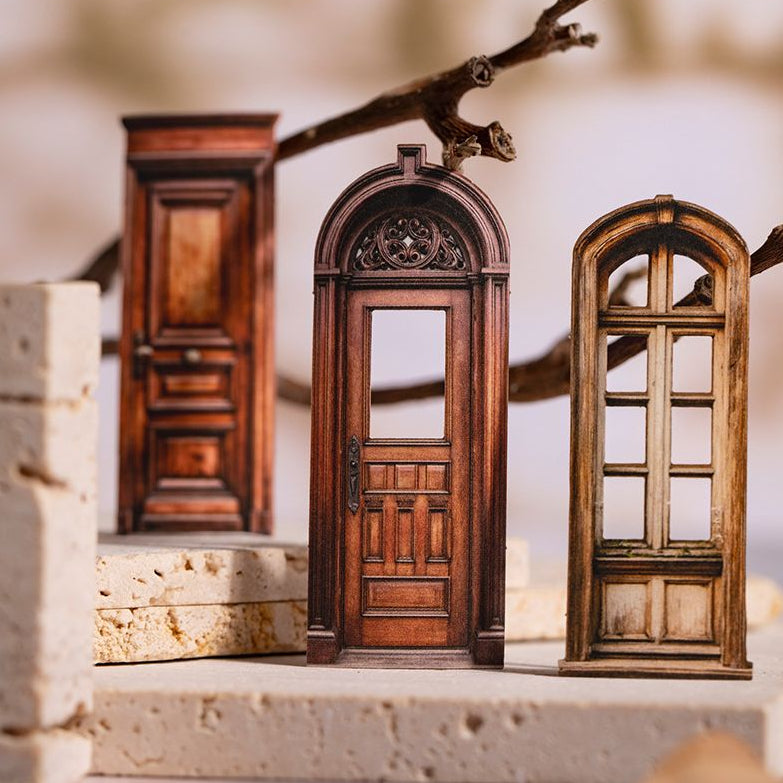 Old Courtyard Door and Window Series Paper Stickers 4 Types 20 Pcs image 3