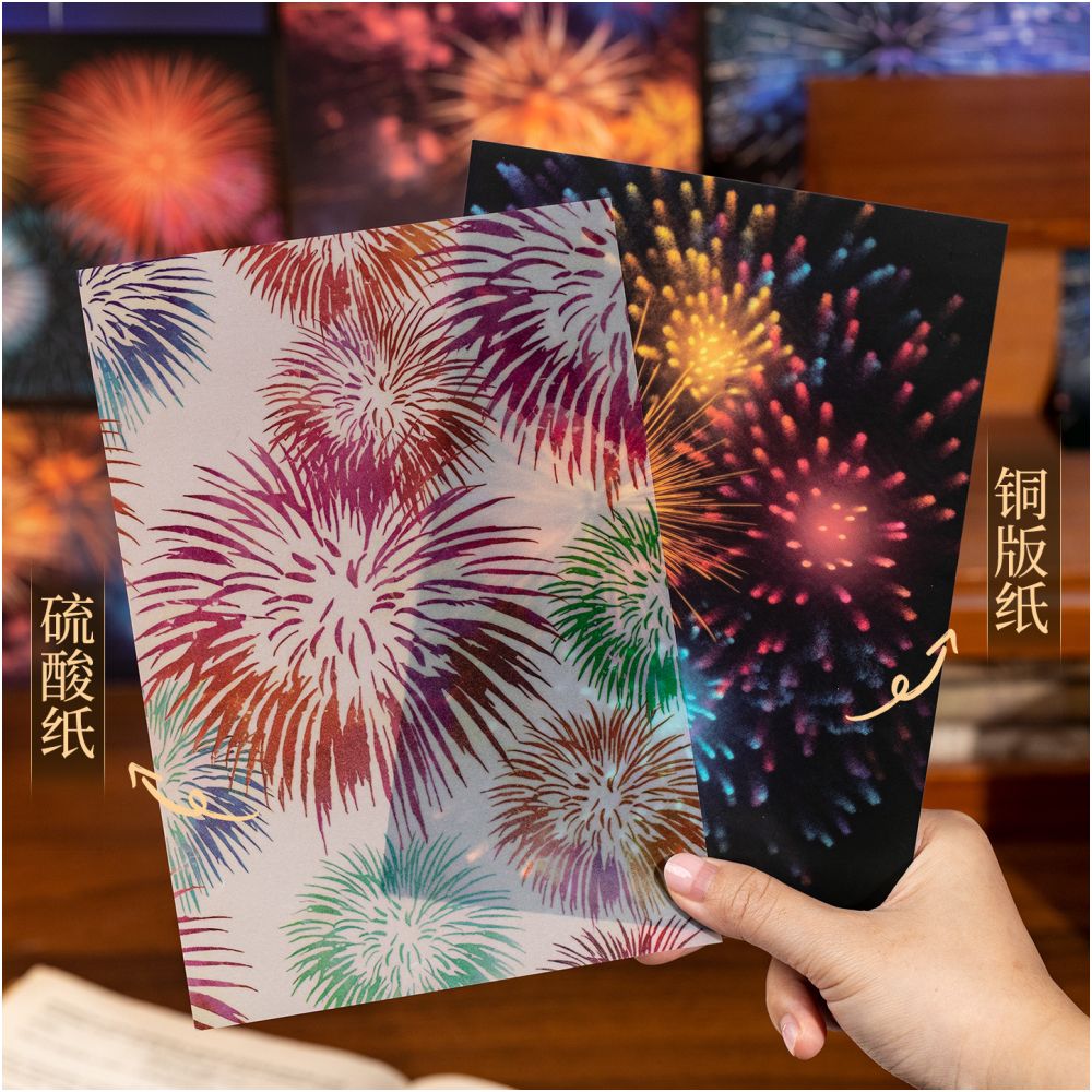 Creative fireworks theme material paper 14cm 20cm 4 Styles image 0