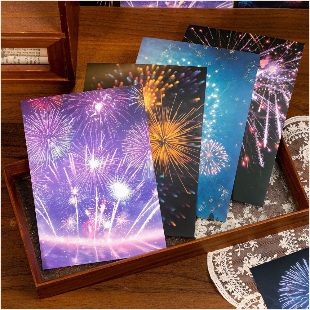 Creative fireworks theme material paper 14cm 20cm 4 Styles image 2