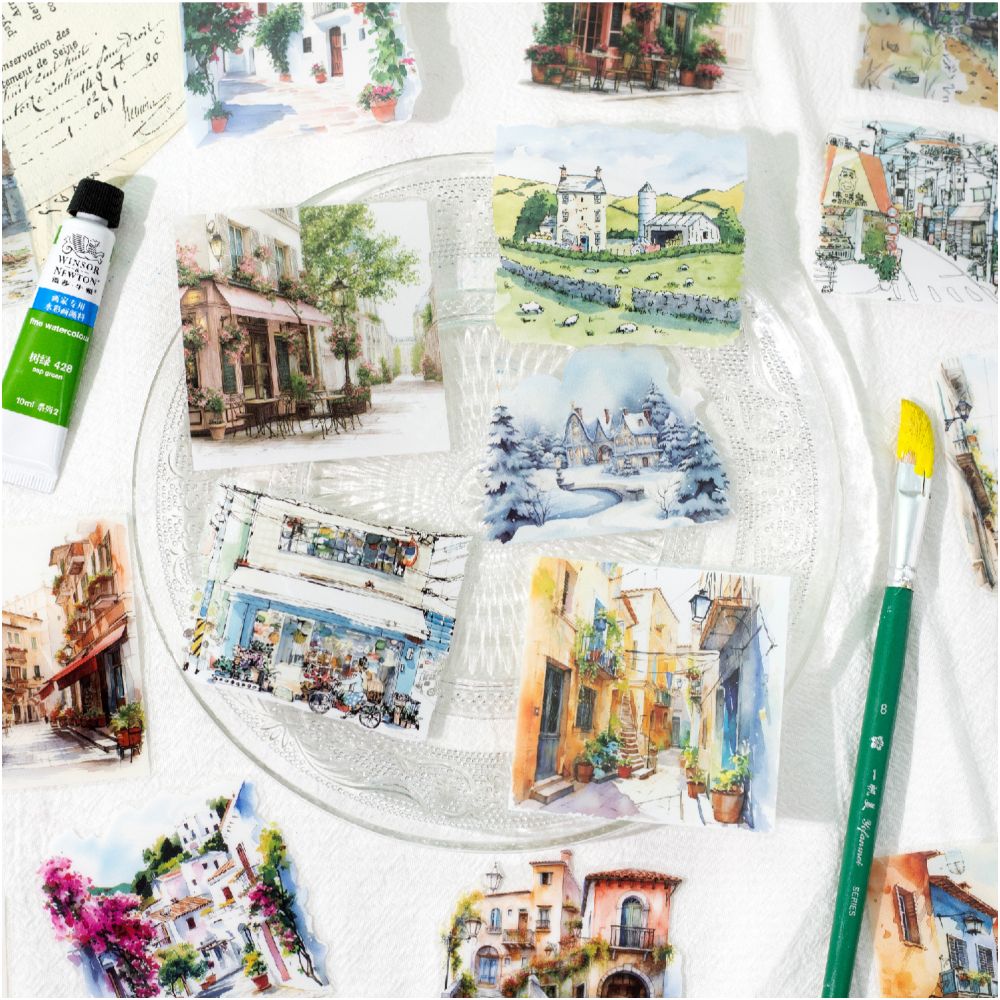 Landscape Series Four Seasons PET Stickers 15 Sheets 6 Types image 2