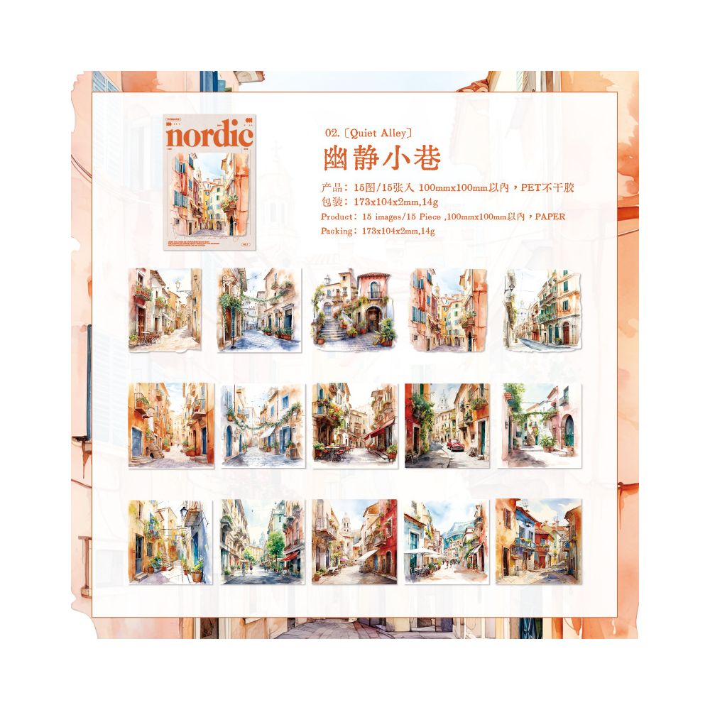 Landscape Series Four Seasons PET Stickers 15 Sheets 6 Types image 5