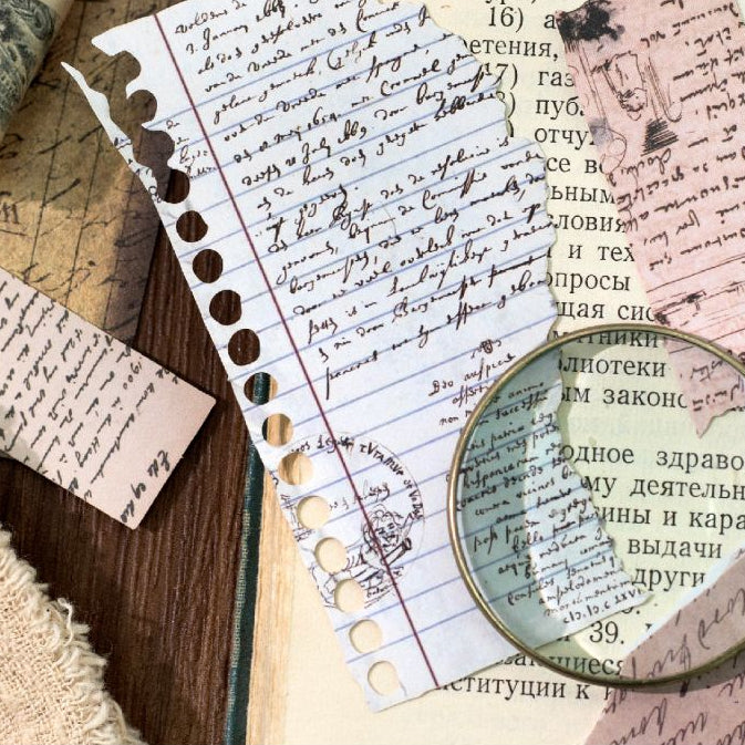 Retro Burnt Fragment Paper Sticker Pack 6 Styles 15 Pcs image 3