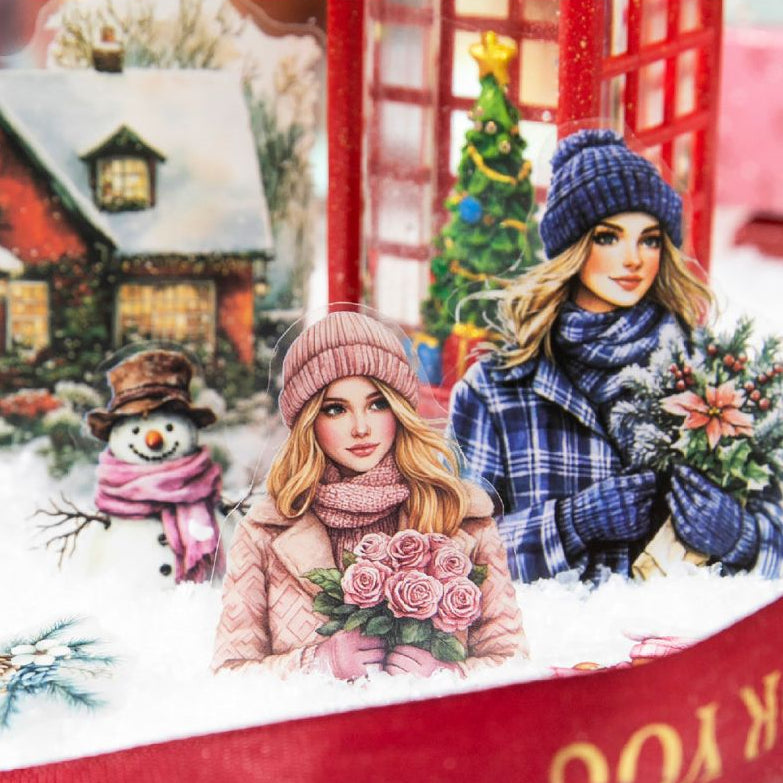 Landscaping Merry Christmas retro PET Stickers 6 Styles 40 Pcs image 0