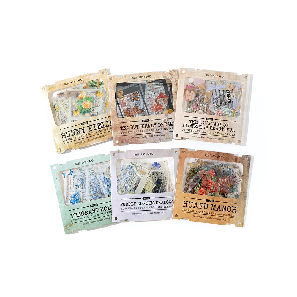 Flower and Plant Series PET Stickers 6 Styles 30 Pcs image 4