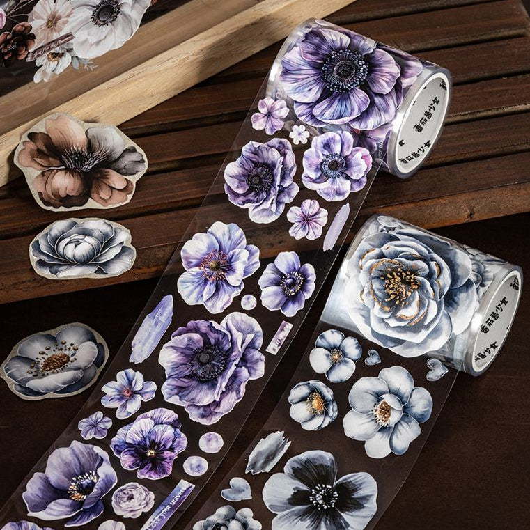 Retro floral pattern PET Tape 5cm 2m 6 Styles image 0