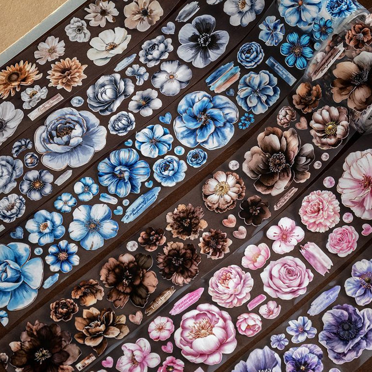 Retro floral pattern PET Tape 5cm 2m 6 Styles image 1