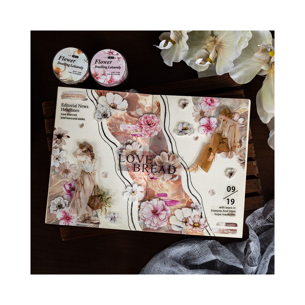 Retro floral pattern PET Tape 5cm 2m 6 Styles image 3