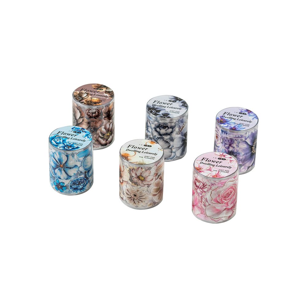 Retro floral pattern PET Tape 5cm 2m 6 Styles image 4