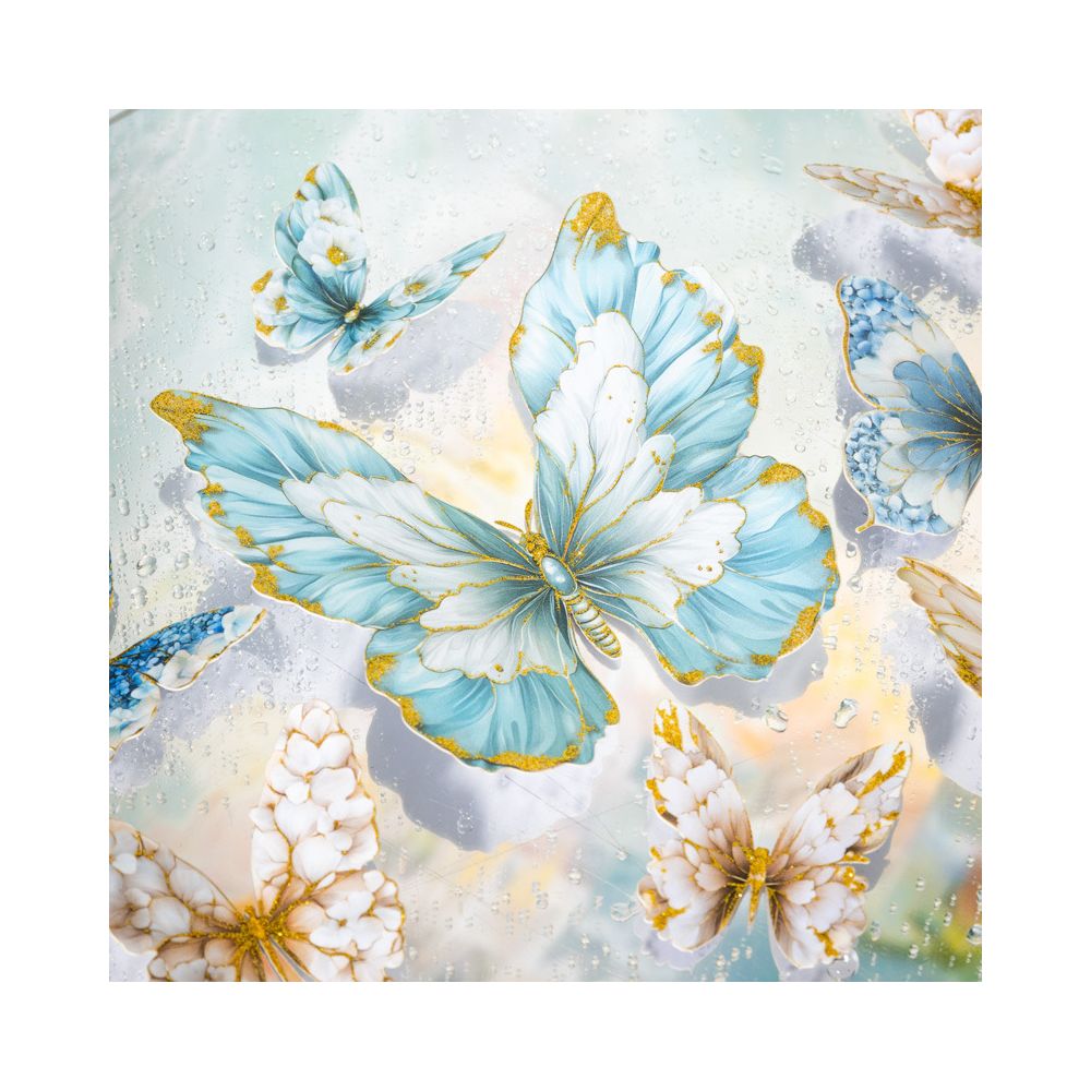 Gold stamped Water Butterfly Series PET Stickers 6 Types 10 Pcs image 1