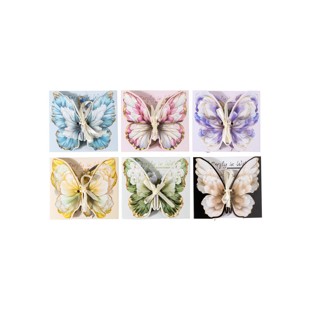 Gold stamped Water Butterfly Series PET Stickers 6 Types 10 Pcs image 4