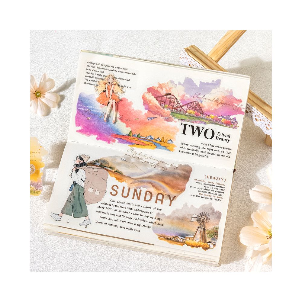 Cloud Scenery Series PET Stickers 6 Types 10 Pcs image 3