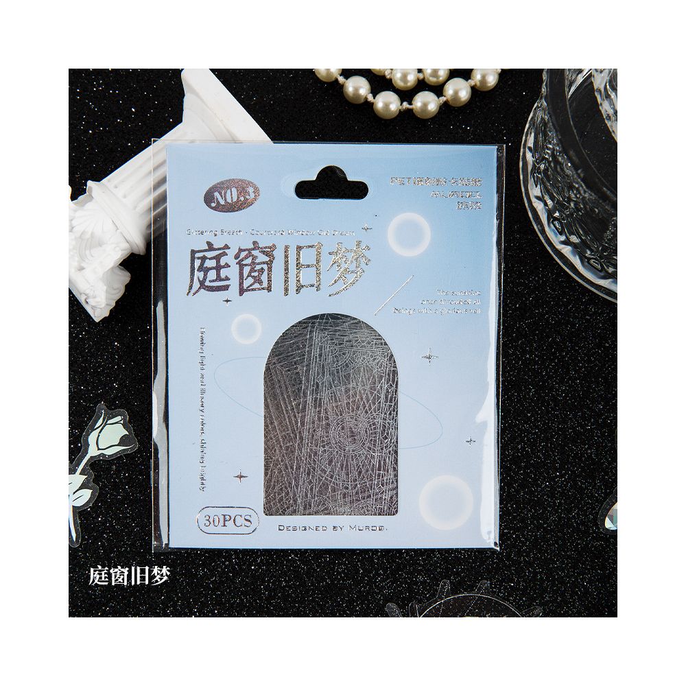 Light series hollow laser PET Stickers 30 sheets 4 styles image 7