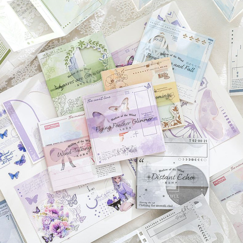 Watercolor Hollow Notes Material Paper 10 Sheets 6 Types image 2