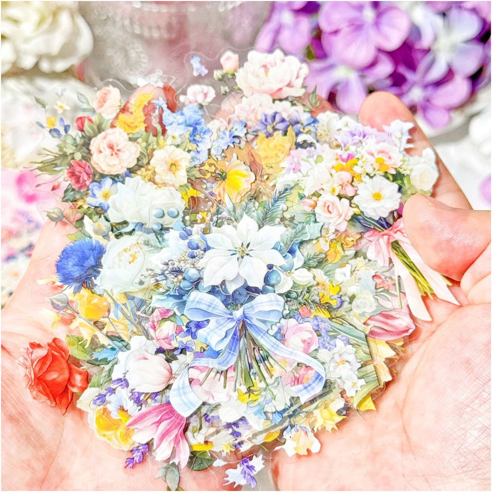Bouquet Love Series PET Stickers 6 Types 20 Pcs image 3