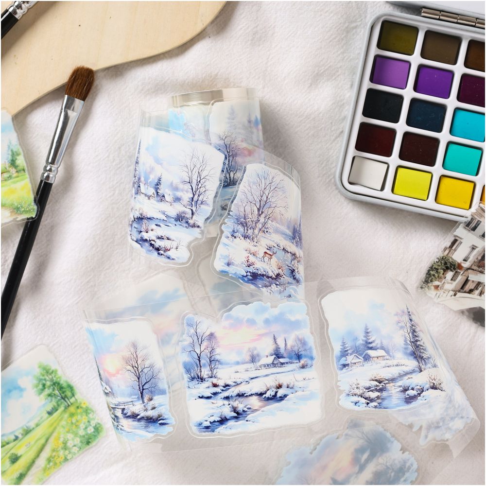 Four Seasons Floating Painting Series Landscape PET Tape Set 2 Types image 3