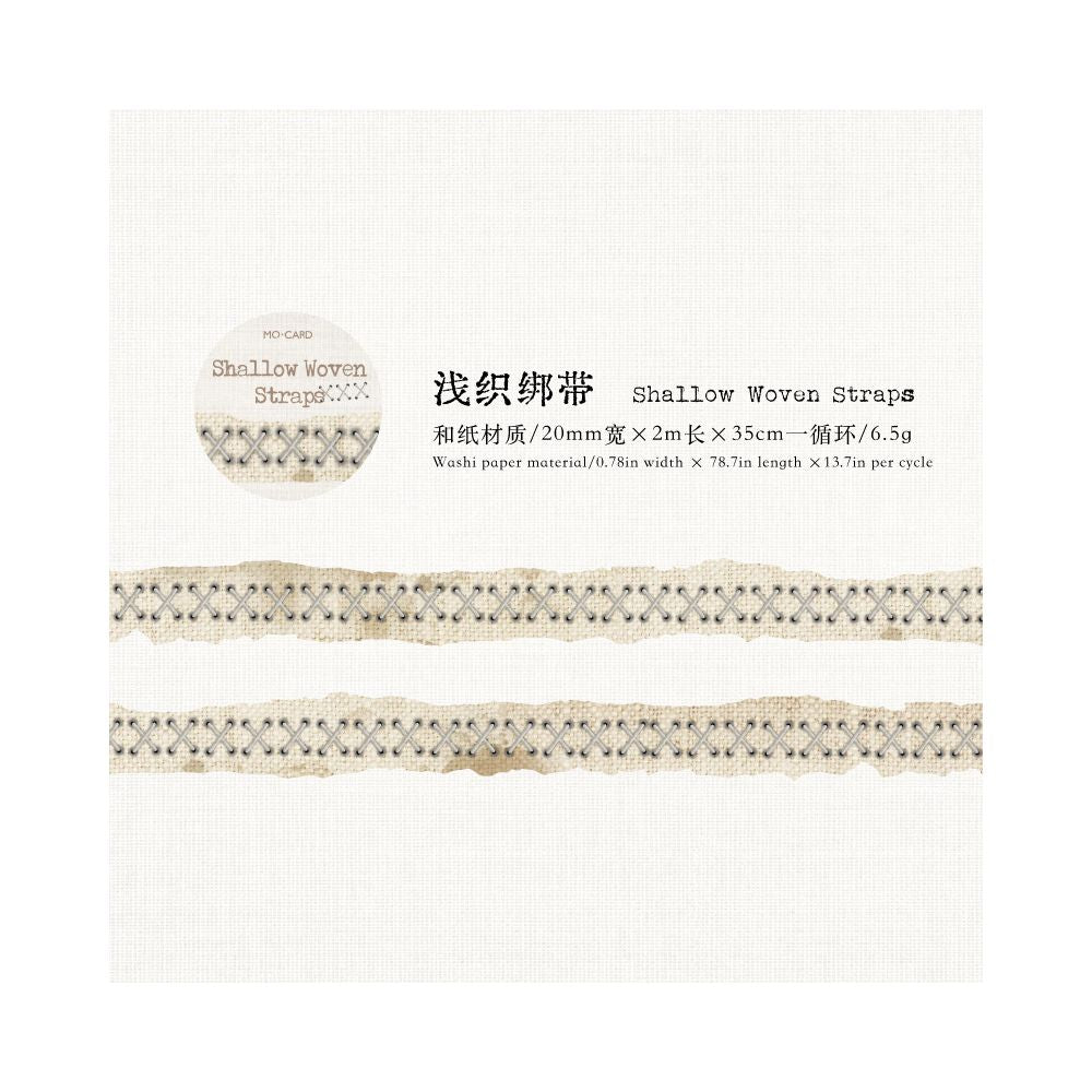 Japanese paper shaped washi tape 6 types 2cm / 2m