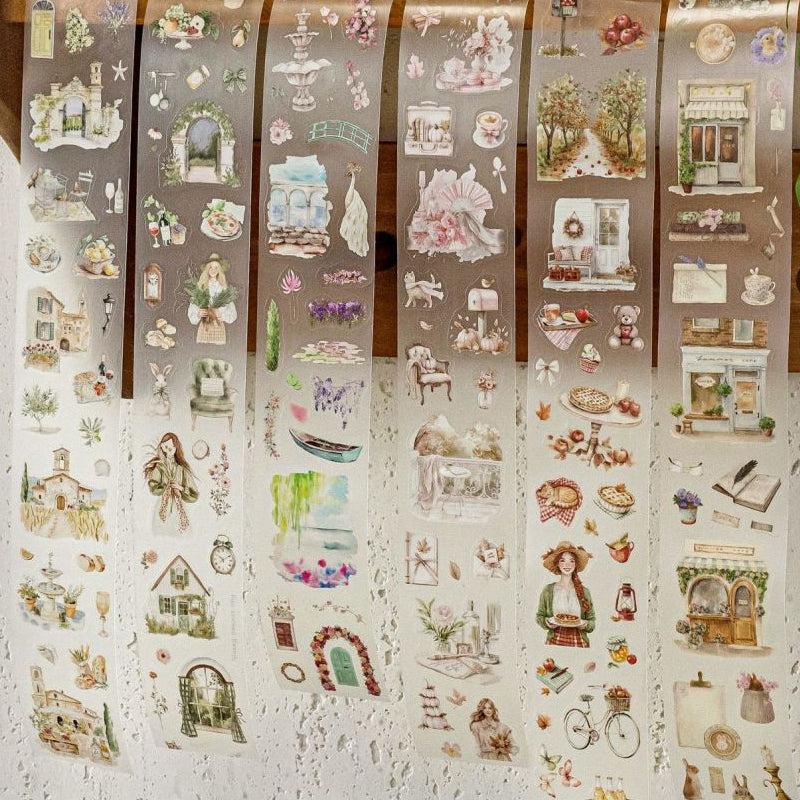 Light Color Time Series PET Tape 6 Styles 6cm 2m image 1