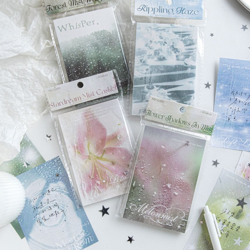 Rain Preface Series Retro Material Paper 4 Styles 60 Sheets image 1