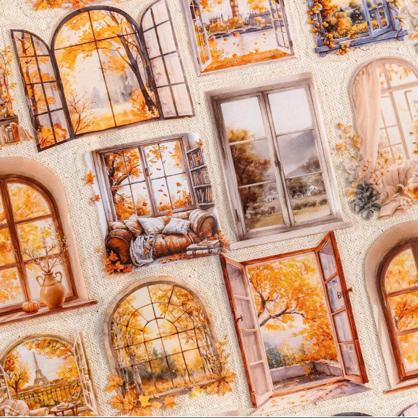 Autumn Life Series PET Stickers 6 Styles 30 Pcs image 1