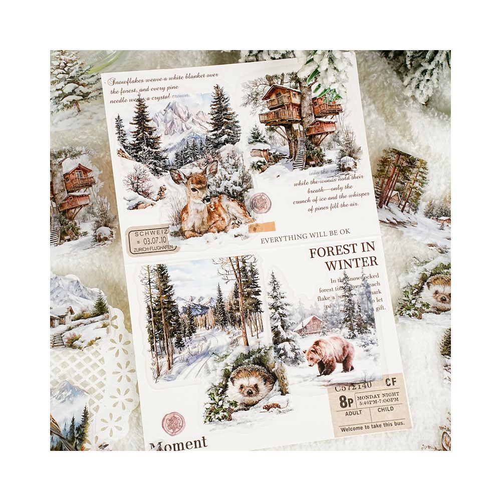 Mountain and River Painting Series PET Stickers 20 Sheets 6 Choices image 1