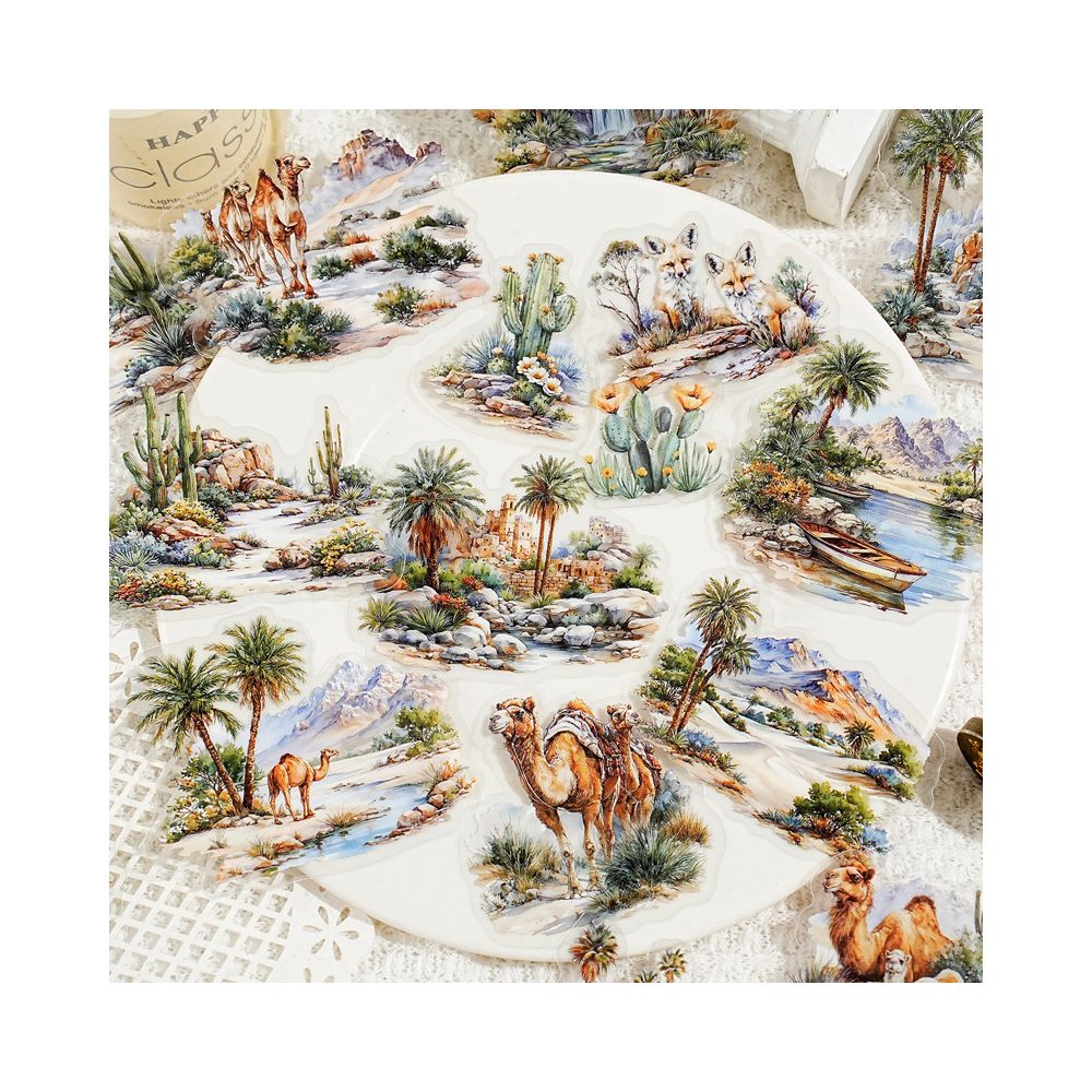 Mountain and River Painting Series PET Stickers 20 Sheets 6 Choices image 2