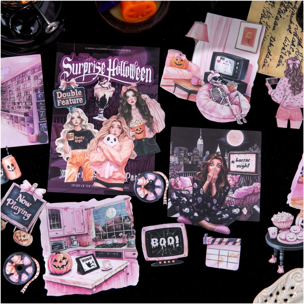 Halloween Series Halloween Theme Paper Stickers 20 Sheets 6 Types image 1