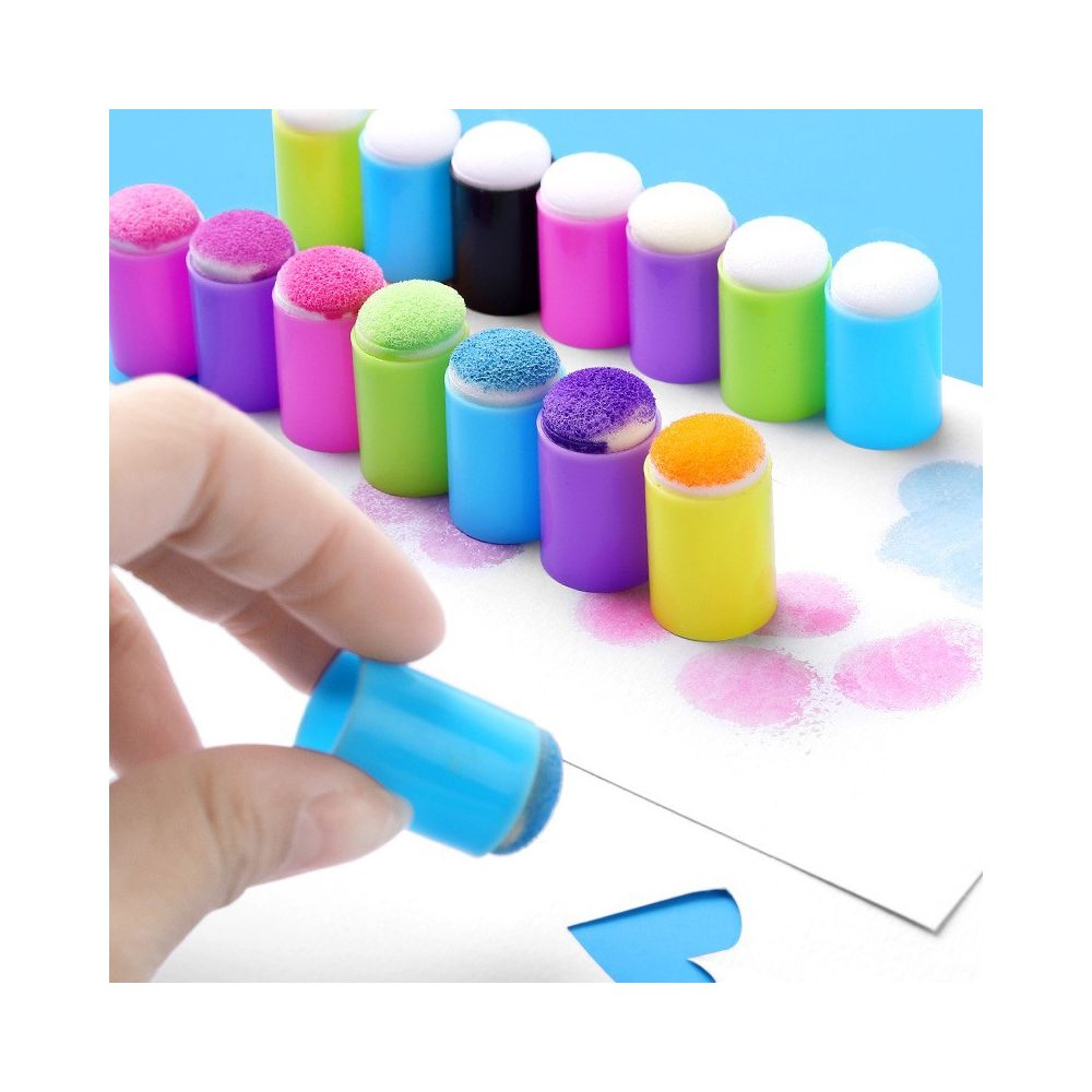 Finger sponge coloring painting press handbook stamp 25 Pcs image 5