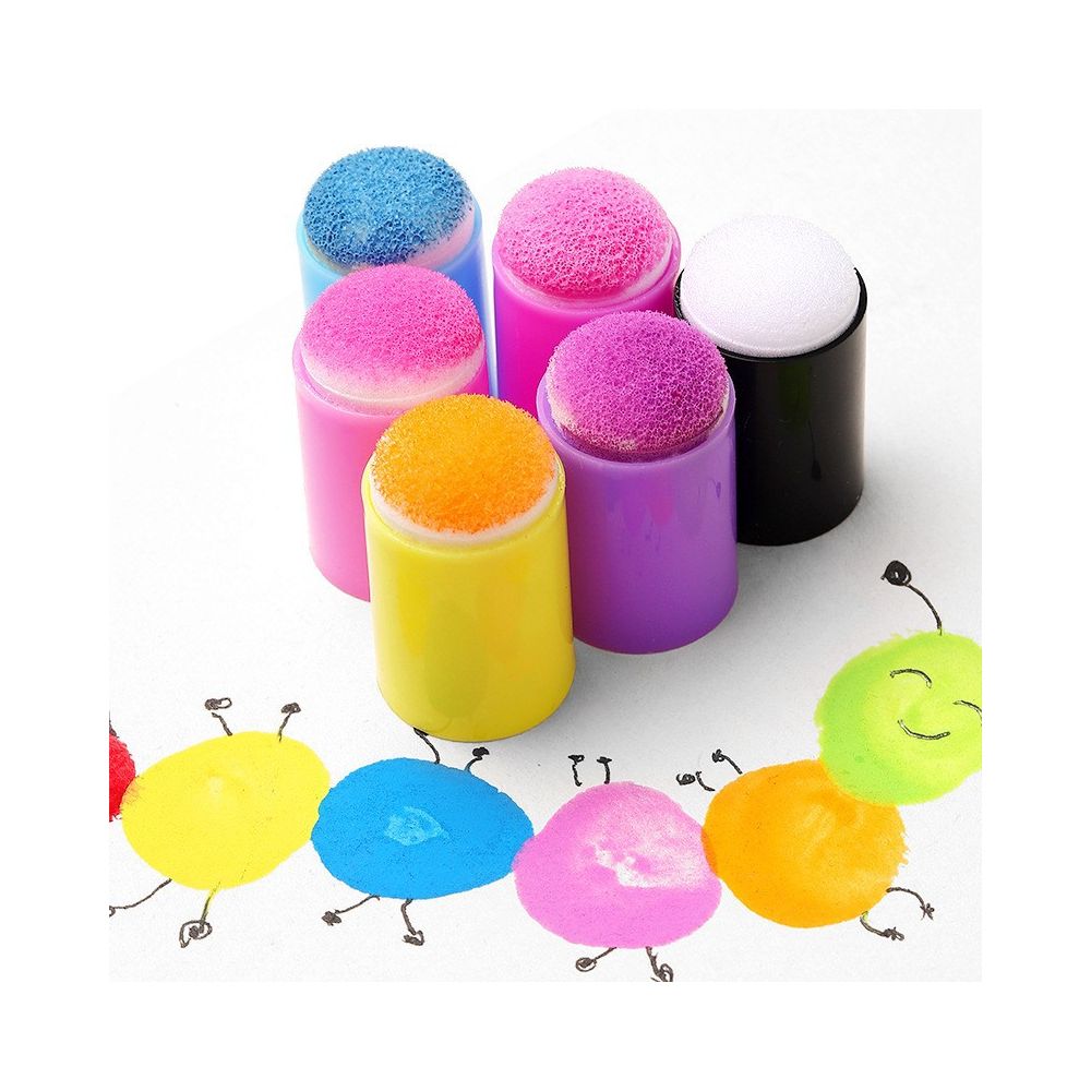 Finger sponge coloring painting press handbook stamp 25 Pcs image 6