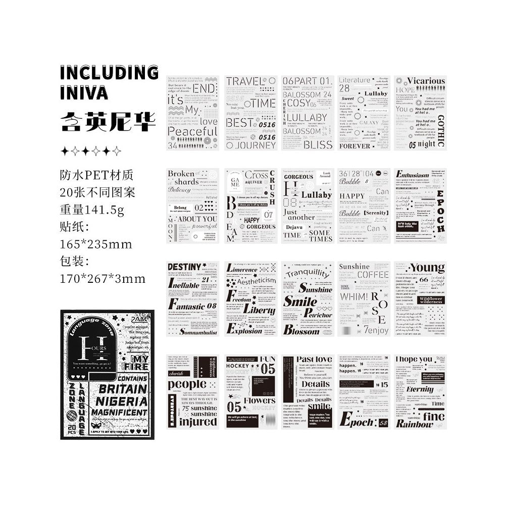 English Alphabet Notebook Sticker Book 20 Sheets 2 Types image 6