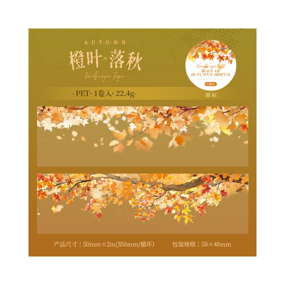 Landscaping Tape Autumn Traces Series PET Tape 5cm 2m 6 Styles image 8