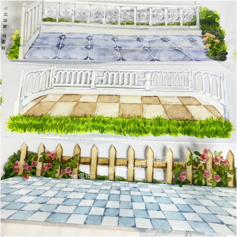 Viewing platform scenery fence floor PET Tape 6cm 2m image 1
