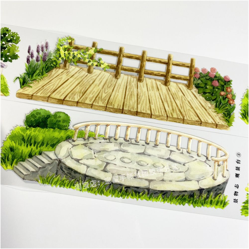 Viewing platform scenery fence floor PET Tape 6cm 2m image 3