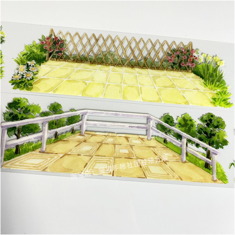 Viewing platform scenery fence floor PET Tape 6cm 2m image 4
