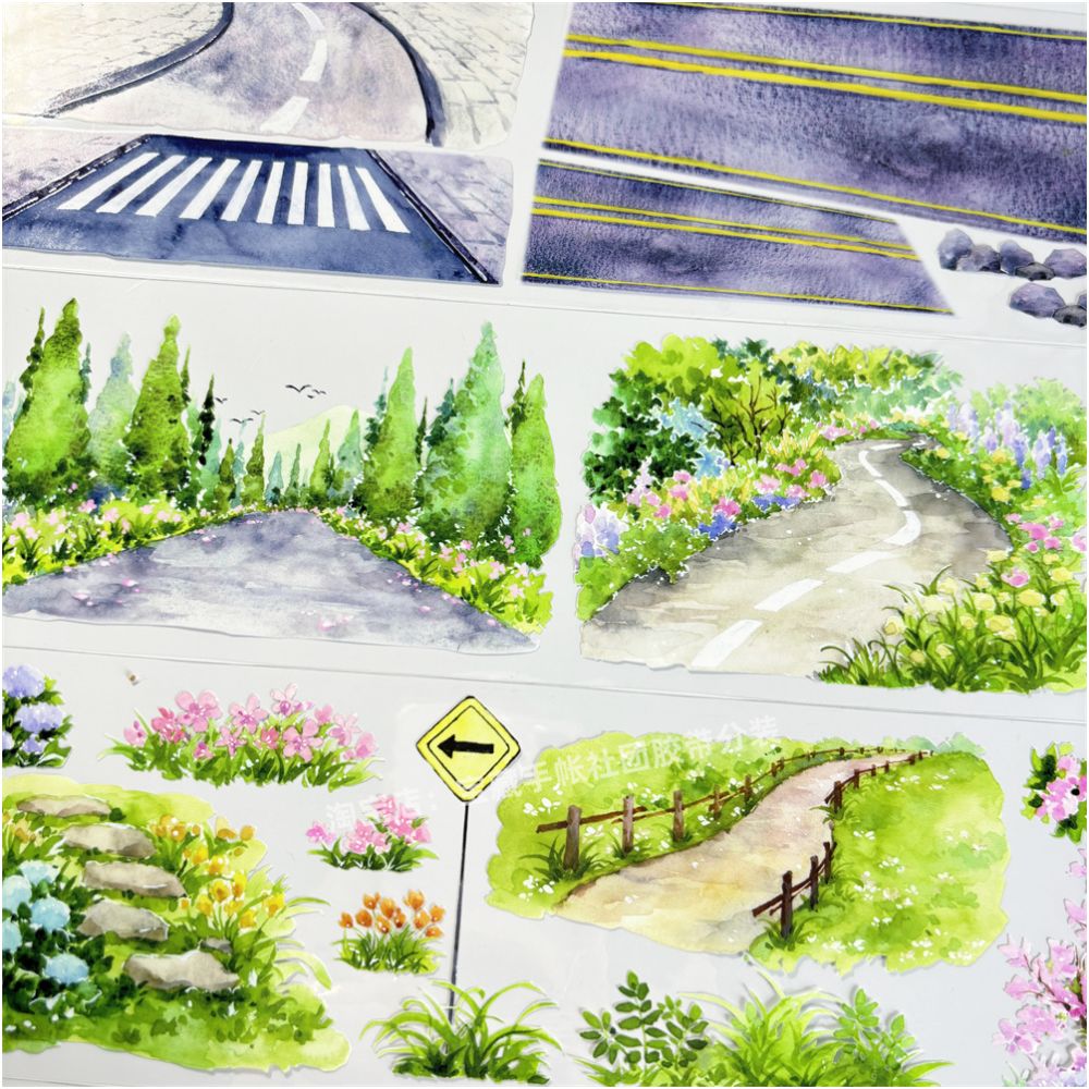 Road series ancient style PET Tape 7cm 175cm image 2