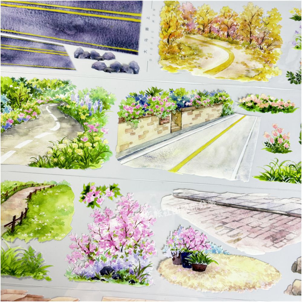 Road series ancient style PET Tape 7cm 175cm image 3