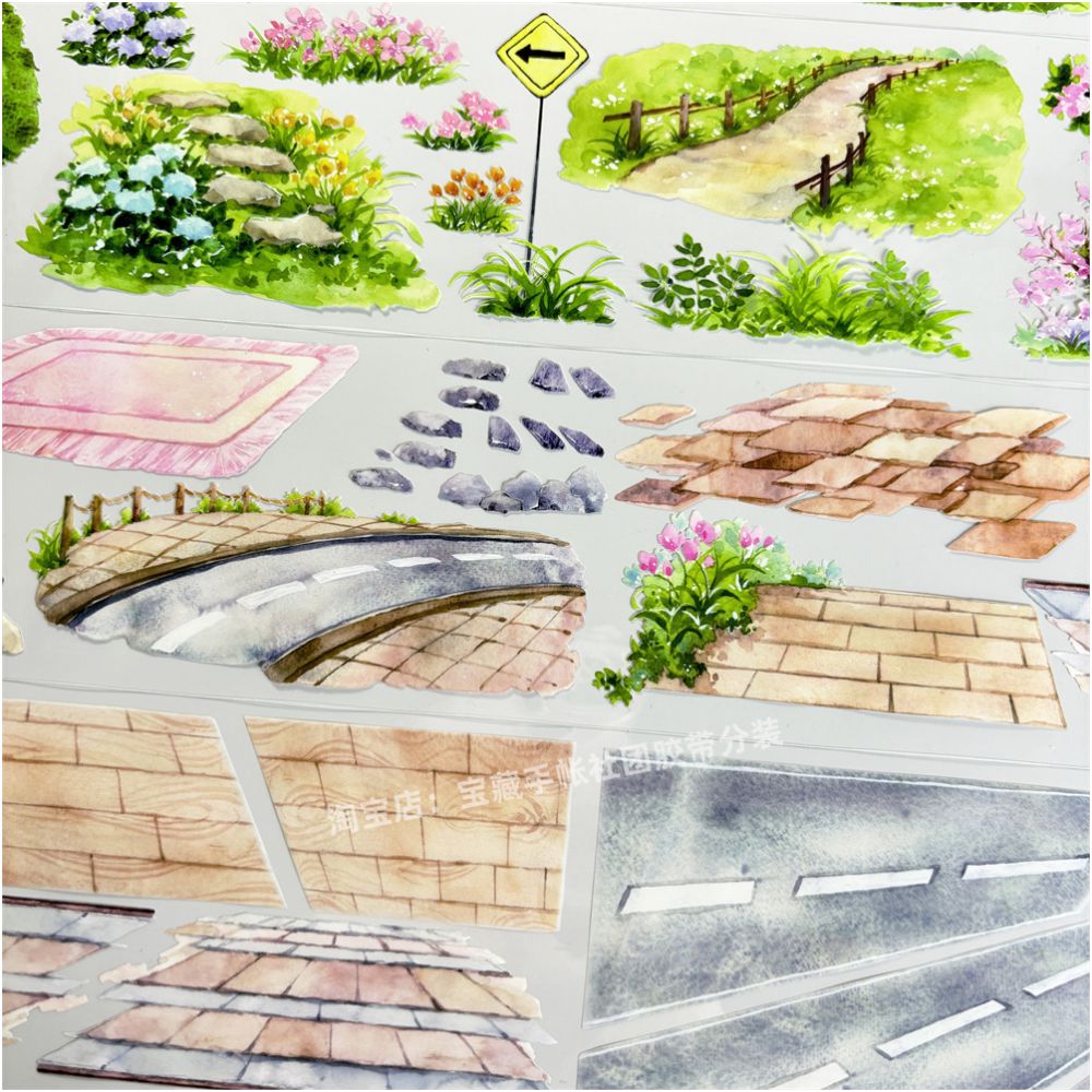 Road series ancient style PET Tape 7cm 175cm image 4