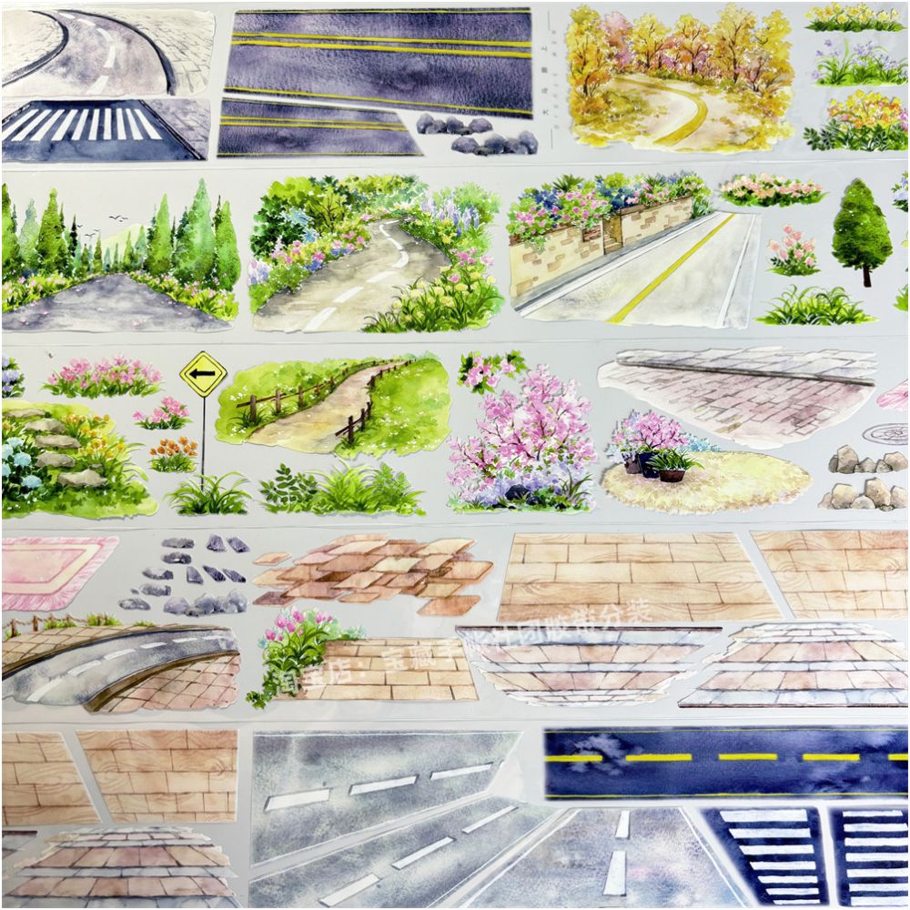 Road series ancient style PET Tape 7cm 175cm image 5