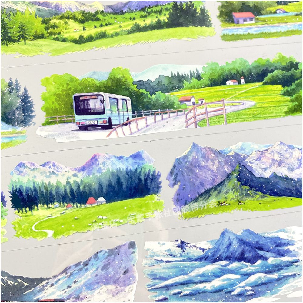 Mountain snow scenery PET Tape 4 8cm 235cm image 2