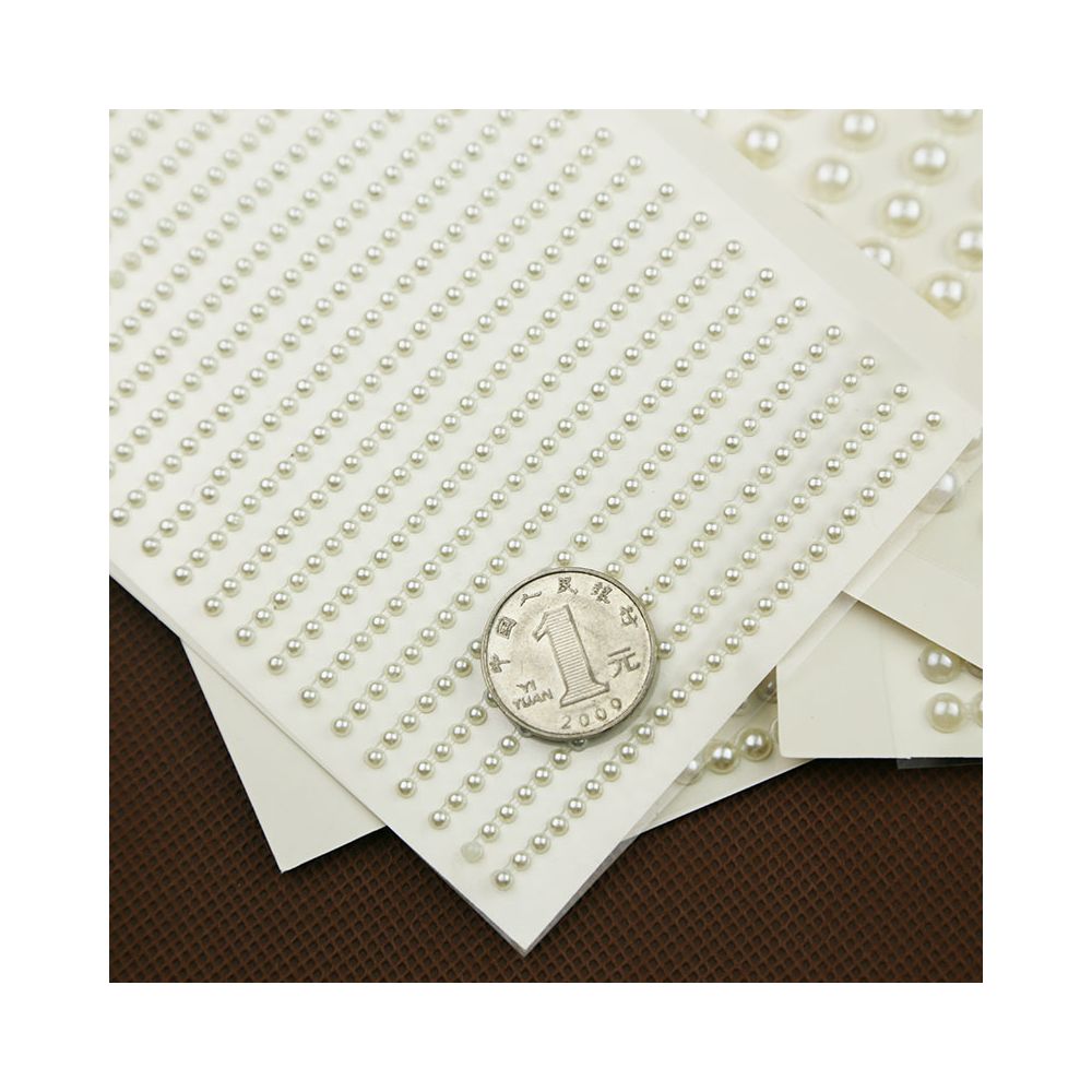White pearl decoration stickers